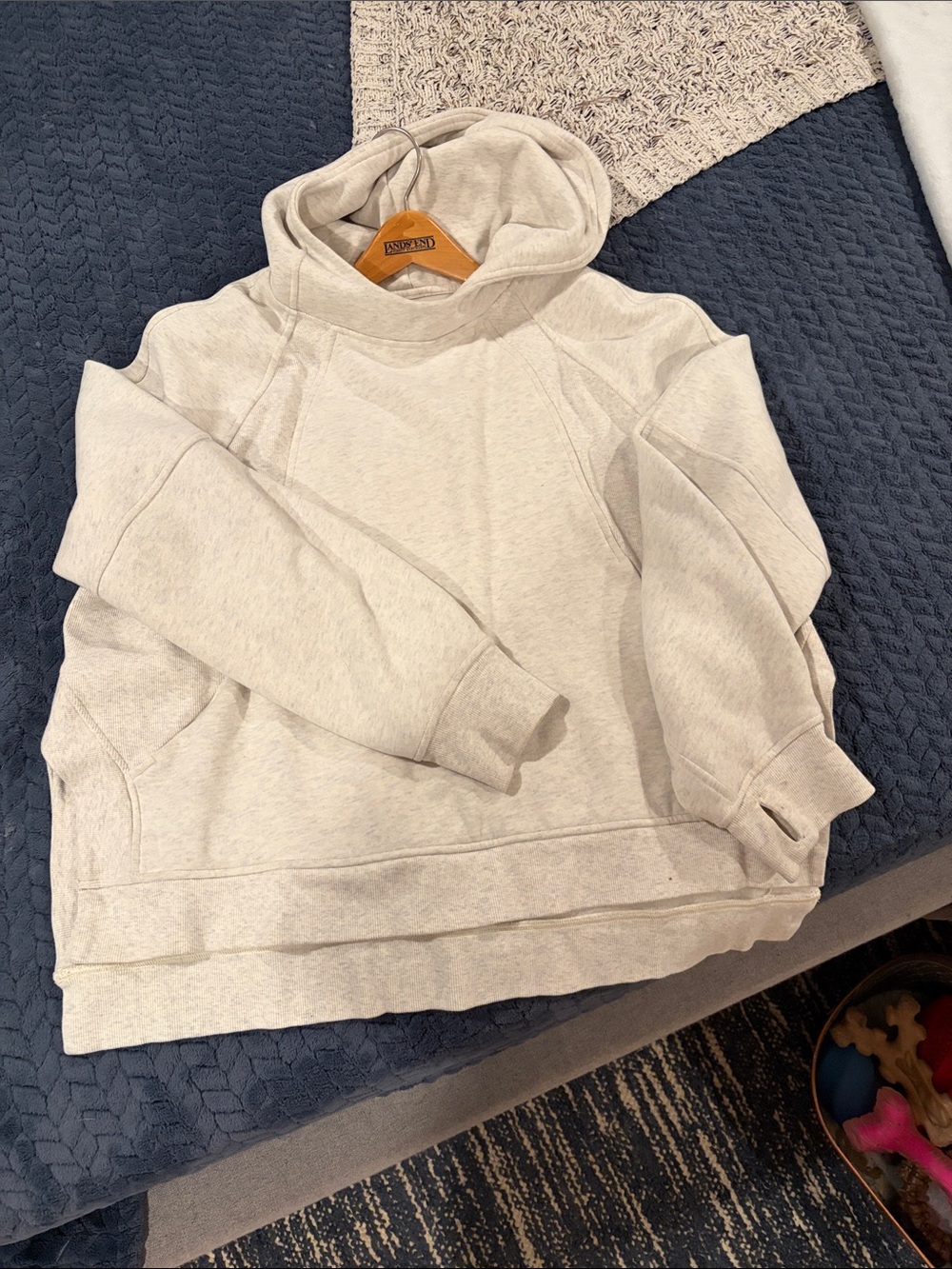 lululemon athletica Cream Hooded Pullover Sweatshirt